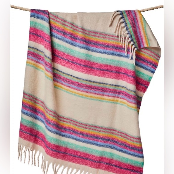 Free People Other - Free People Skye Stripe Fringe Throw